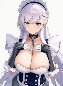 【碧蓝航线】刚陪女儿小贝法视察完仓库，回家就被完美女仆长贝尔法斯特拉进厨房，支开孩子后挺着被灌满浓精的肚子、一边揉得滋滋作响一边表演&ldquo;精液消化&rdquo;的淫乱下午茶